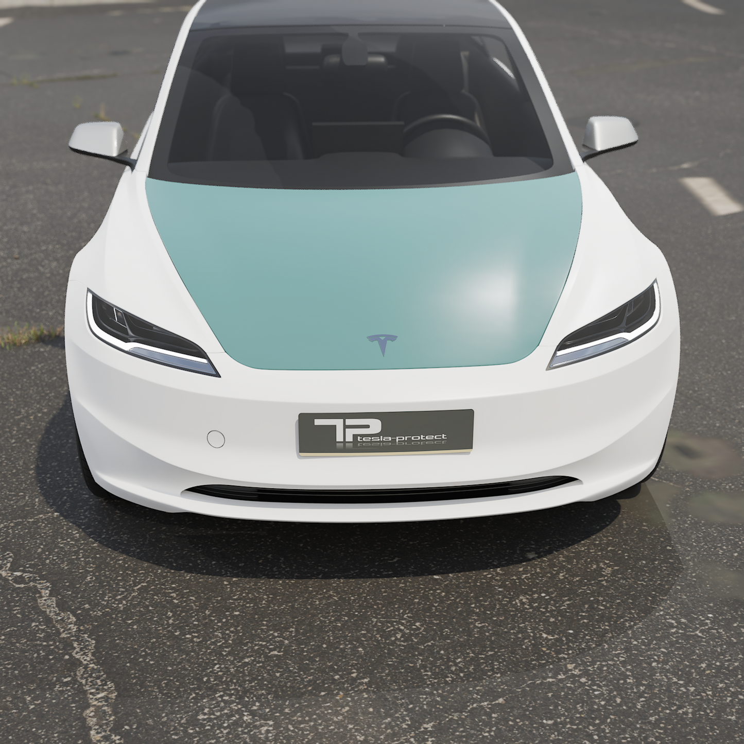 Model 3 “Highland” Lakbeschermingsfolie PPF voor de motorkap
