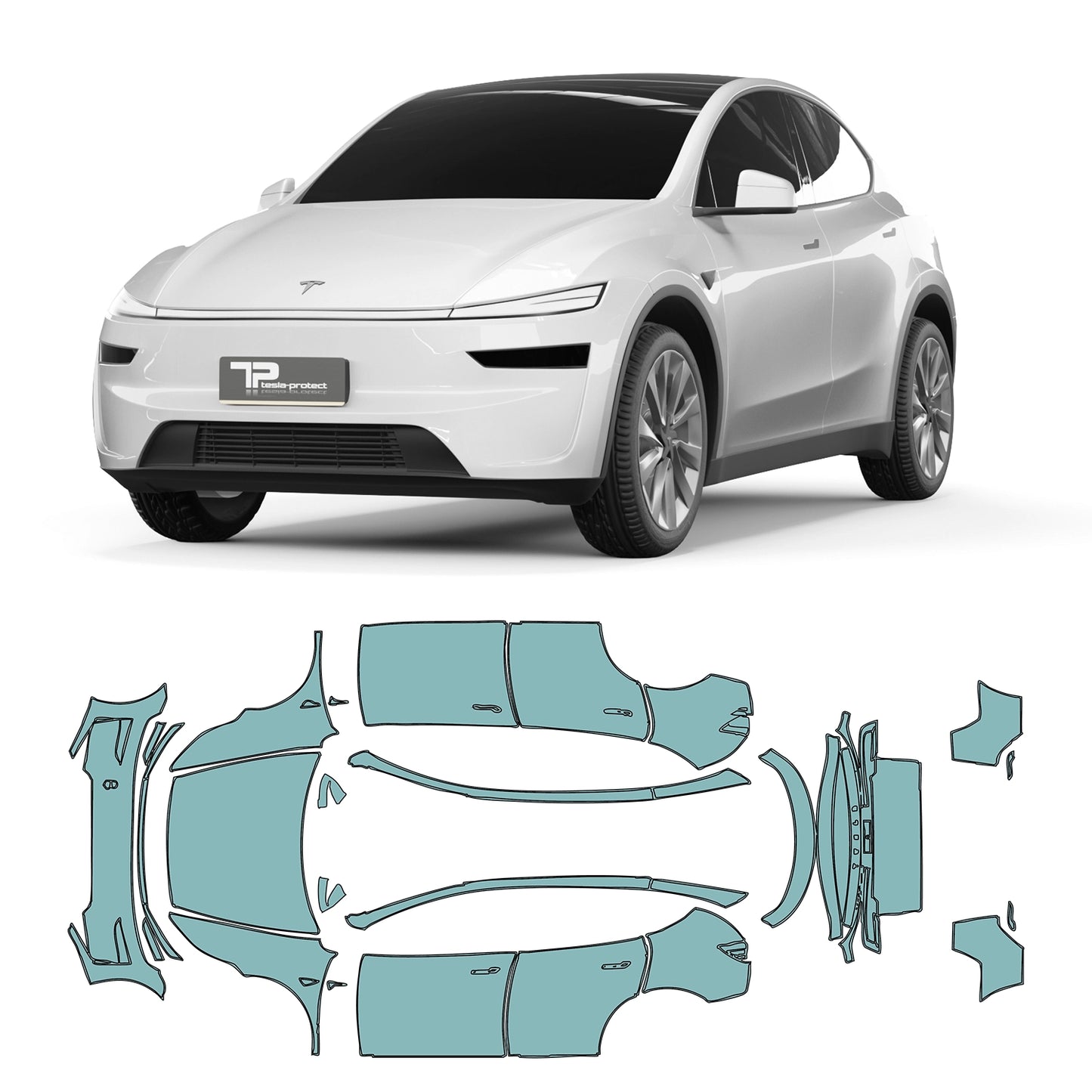 Model Y "Juniper" Complete Lakbeschermingsfolieset PPF