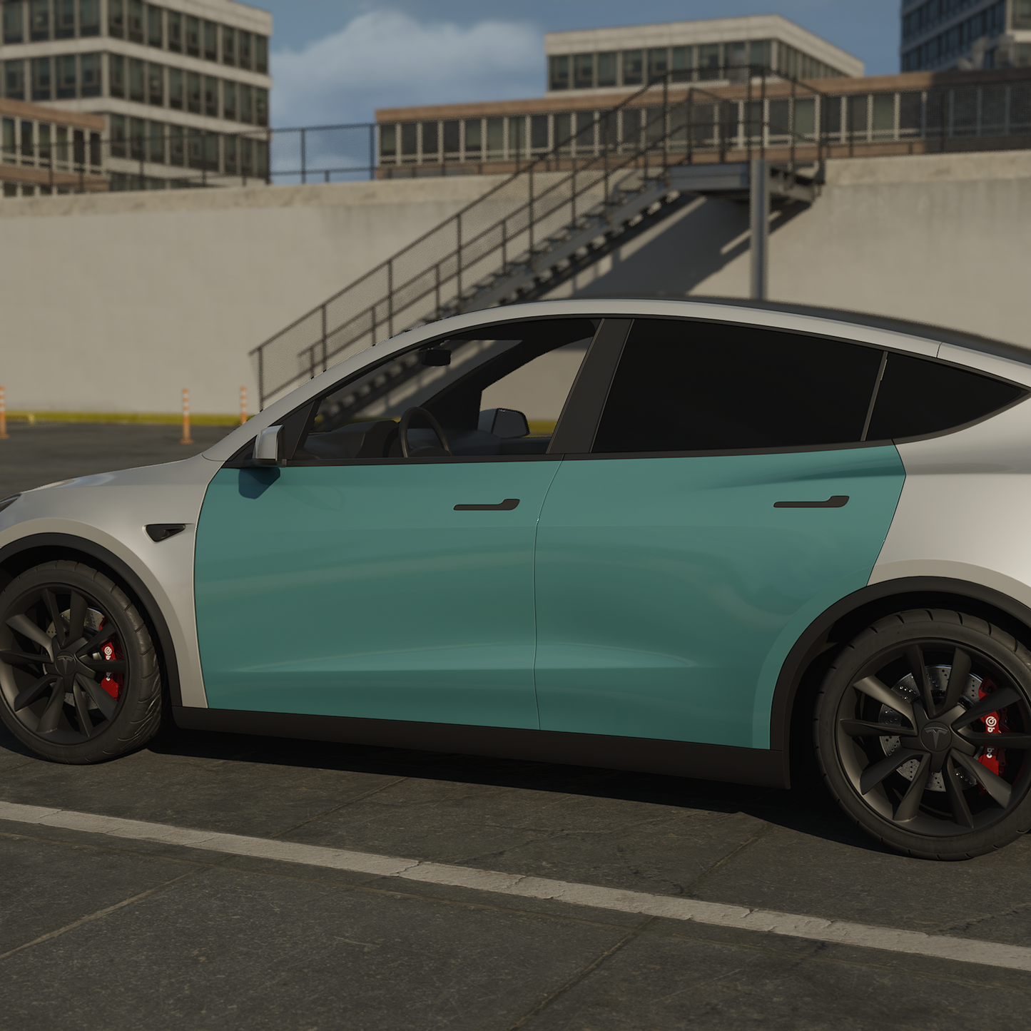 Model Y "Juniper" lakbeschermingsfolie PPF voor deuren