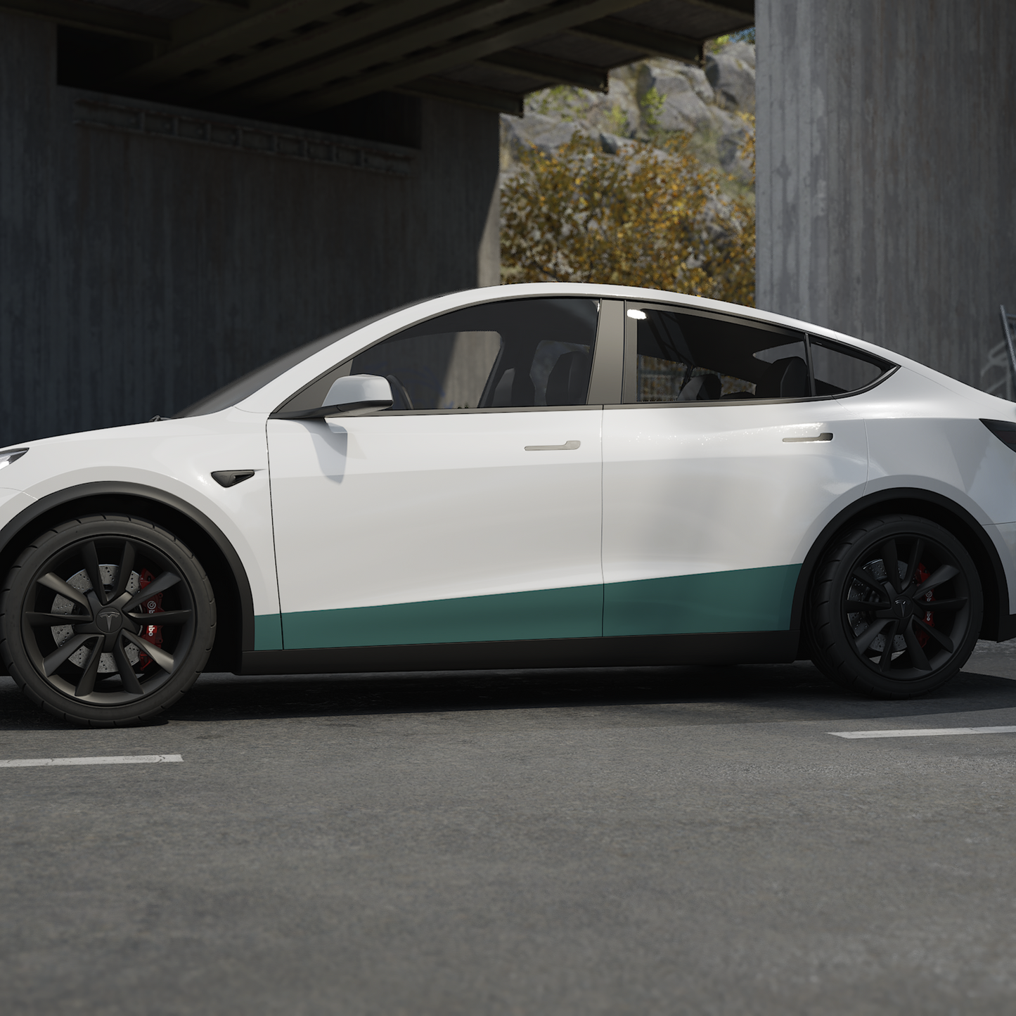 Model Y Sidekit large – Lakbeschermingsfolie PPF voor het onderste deel van de deur
