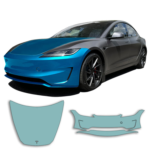 Model 3 "Highland" Performance Frontkit Regular – PPF lakbeschermfolie-set voor de voorzijde