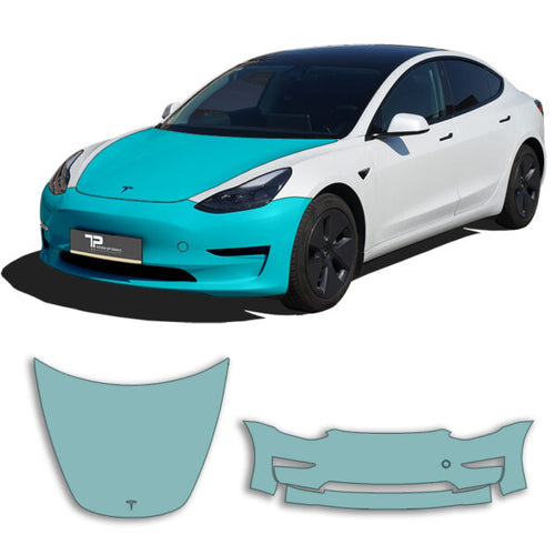Model 3 Frontkit Regular – Lakbeschermingsfolieset PPF voor de voorkant van het voertuig