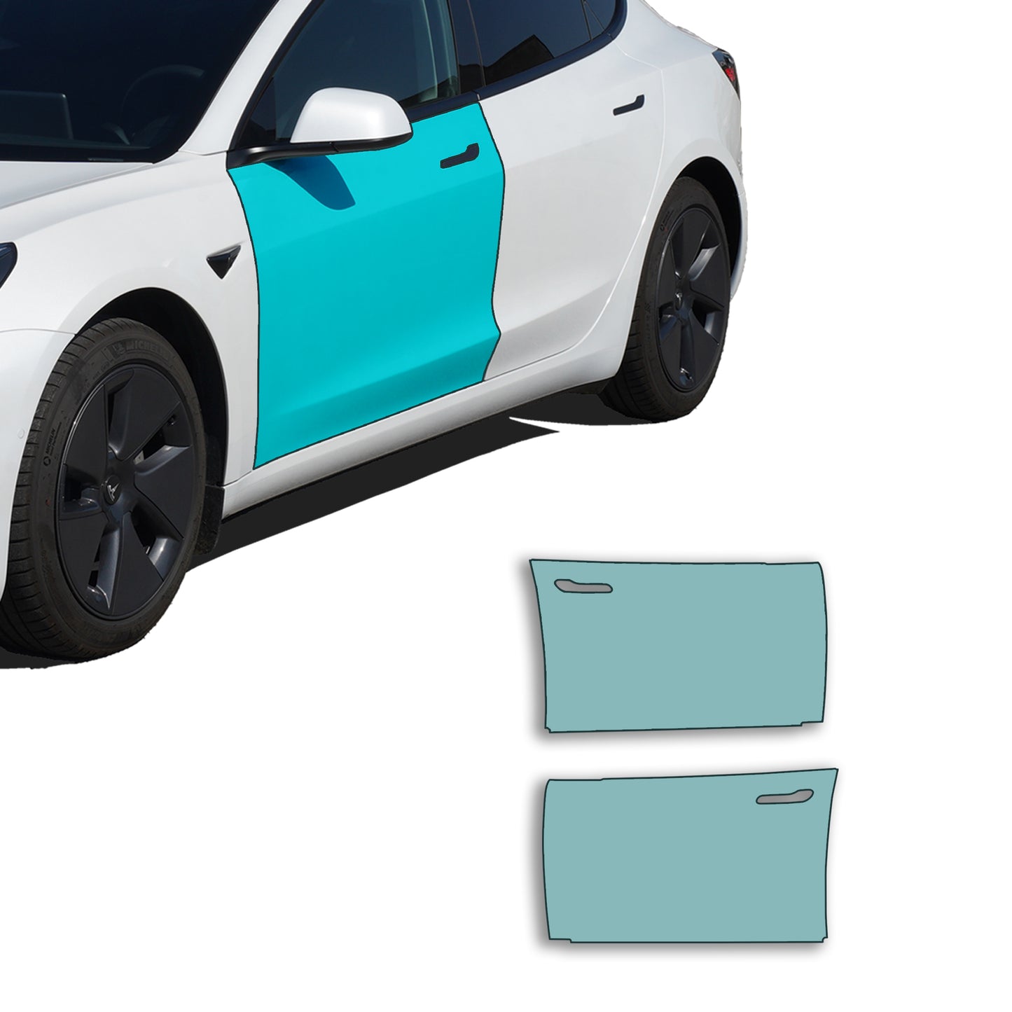 Model 3 lakbeschermingsfolie PPF voor deuren