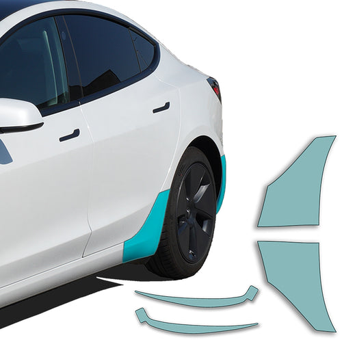 Model 3 Sidekit small – Lakbeschermingsfolie PPF voor de achterste dorpels en bumper