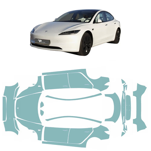 Model 3 "Highland" Complete Lakbeschermingsfolieset PPF